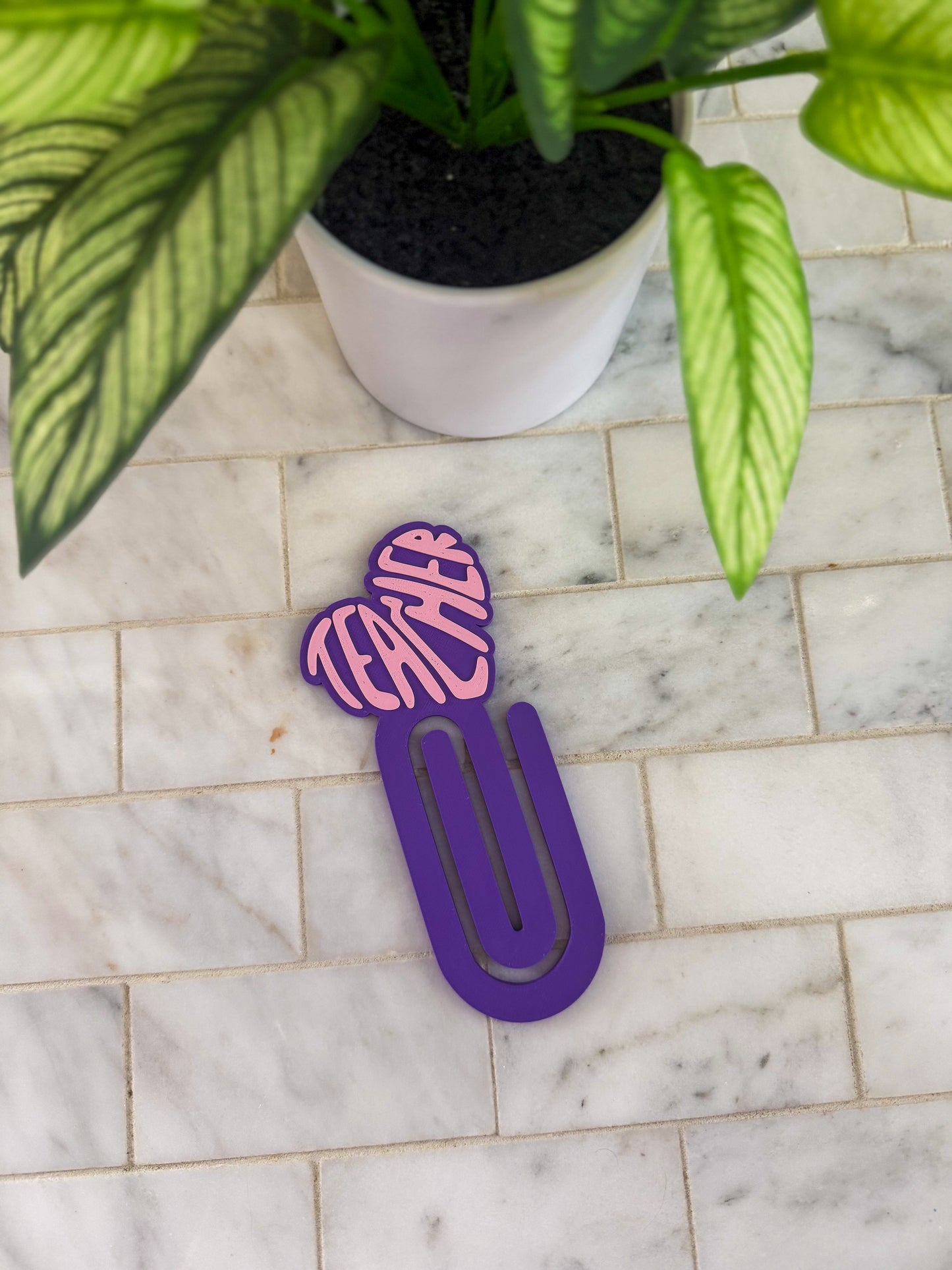 Jumbo Teacher Paper Clip Bookmark | 3D Printed