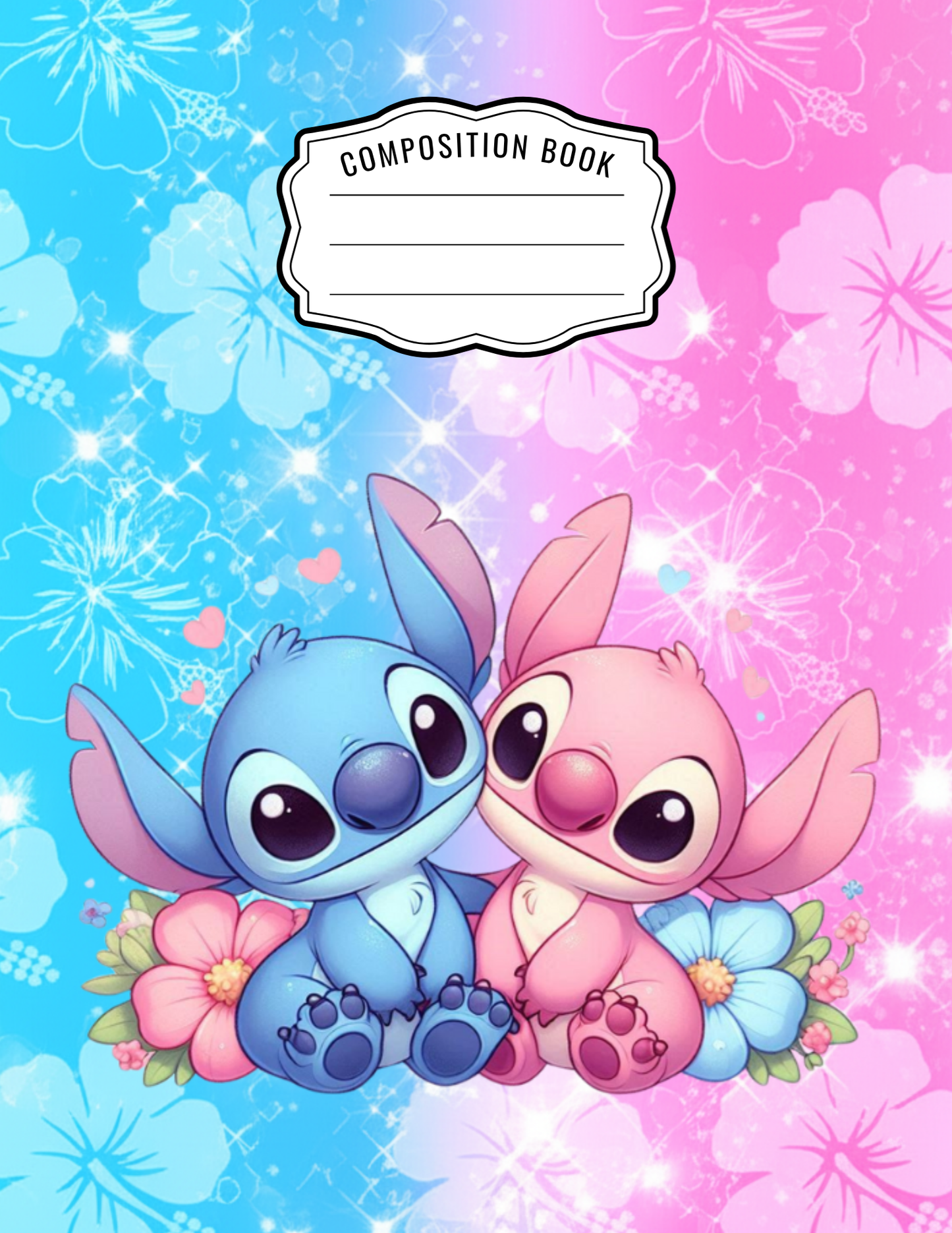 Blue & Pink Aliens Notebook or Print