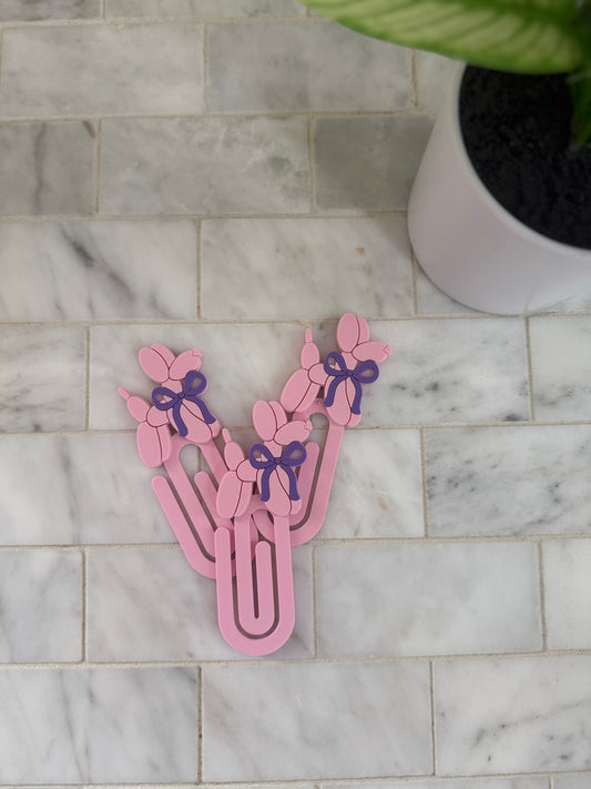 Balloon Dogs Paper Clip Bookmark  | 3D Printed