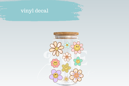 Flower Happy Faces | Vinyl Decal