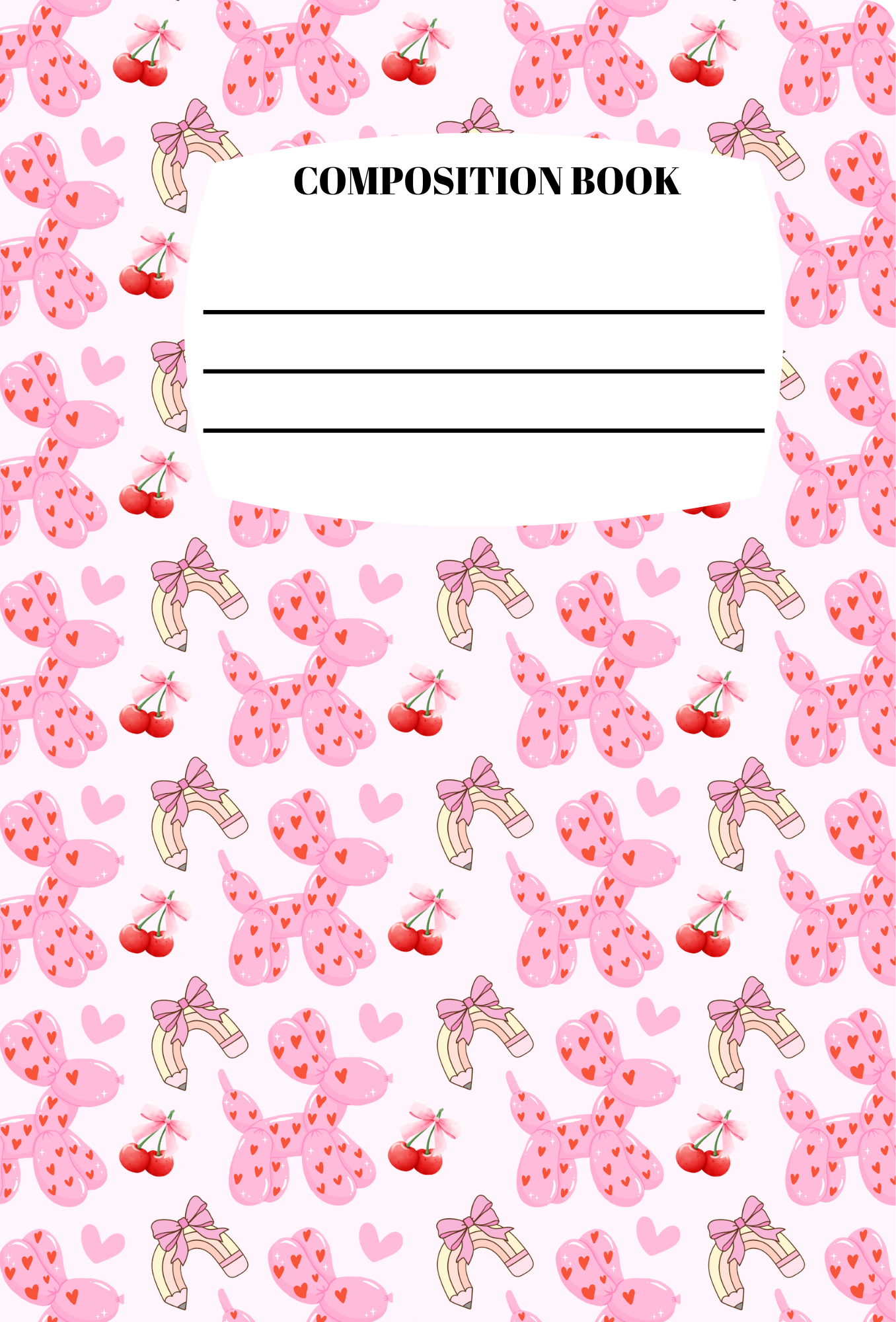 Balloon Dogs & Cherries Notebook | Print