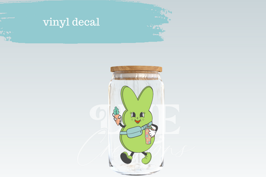 Green Basic Bunny | Vinyl Decal