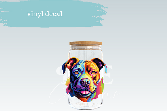 Pitbull Watercolor | Vinyl Decal