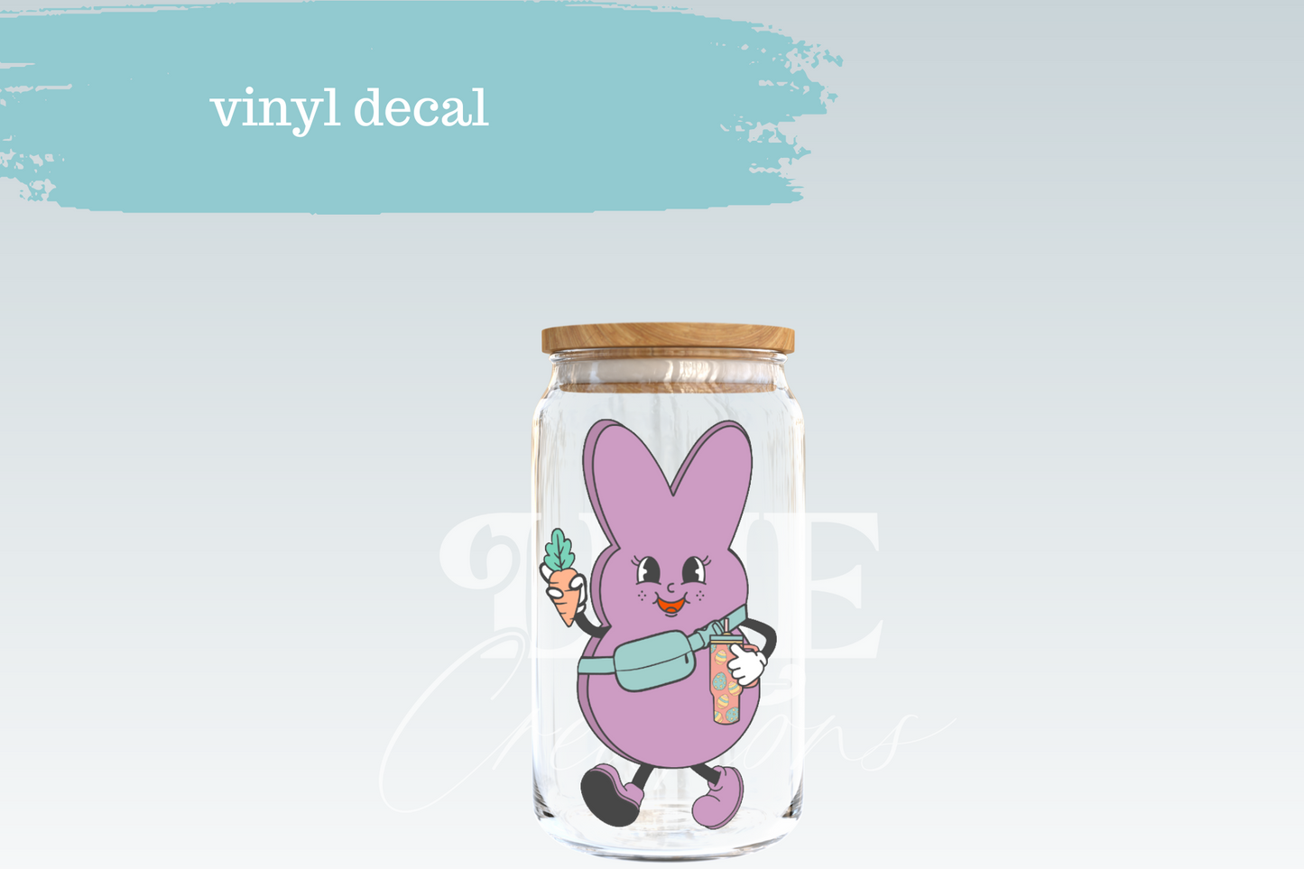 Purple Basic Bunny | Vinyl Decal