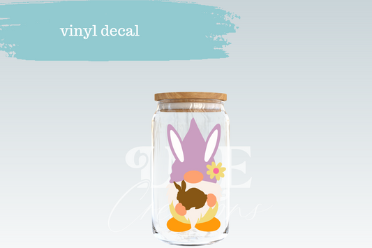 Purple Gnome Bunny | Vinyl Decal