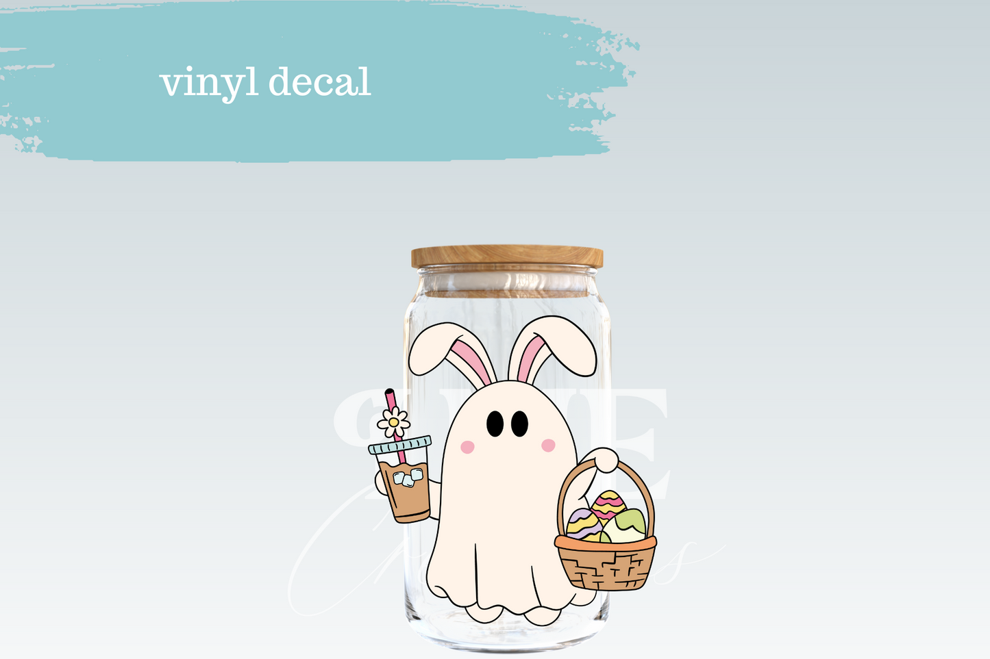 Spring Ghost Bunny | Vinyl Decal