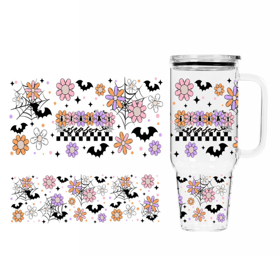 Spooky Season Floral | UVDTF 40 oz Wrap