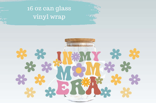 In My Mom Era | 16 oz Can Glass Libbey Wrap