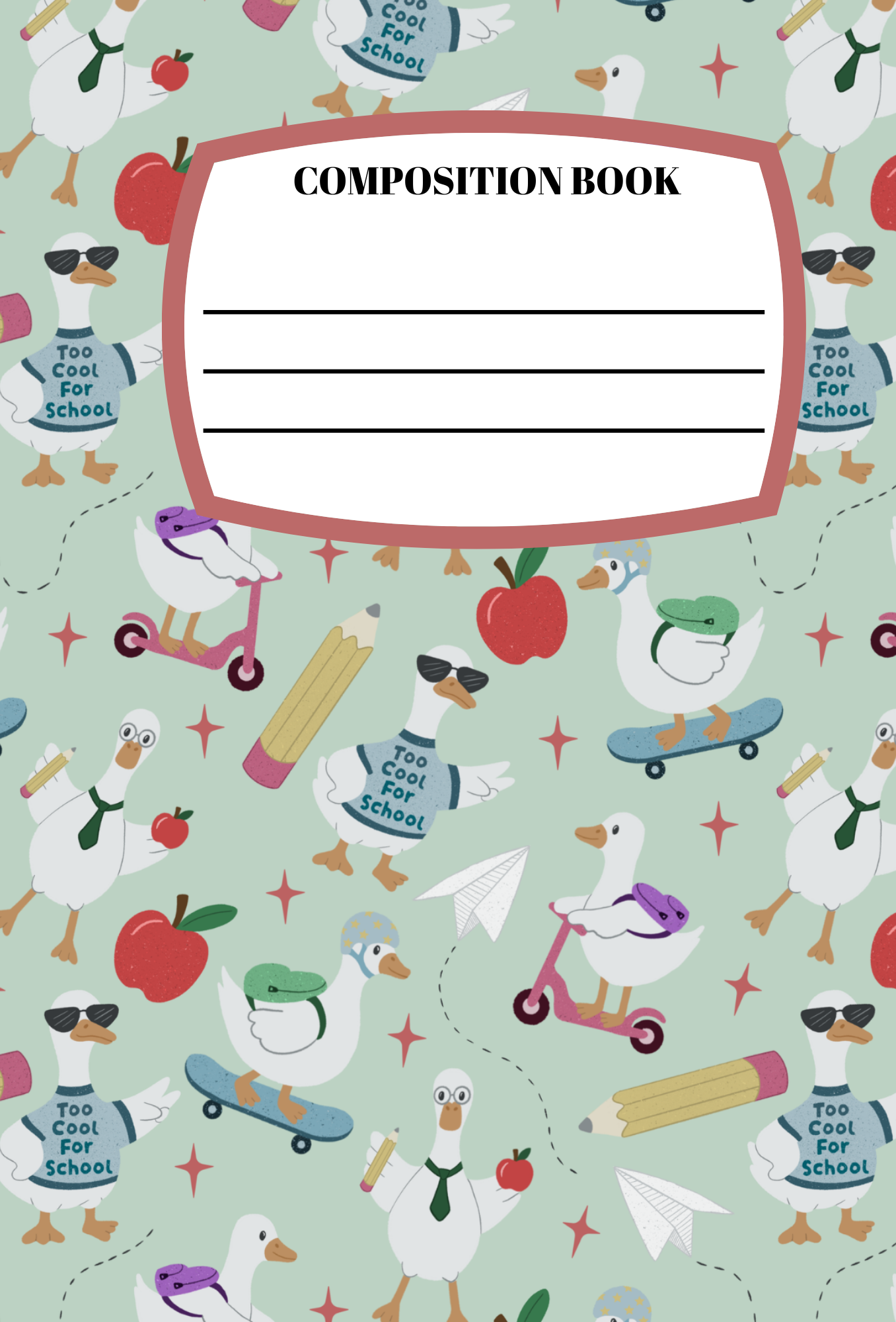 Silly School Goose Notebook | Print