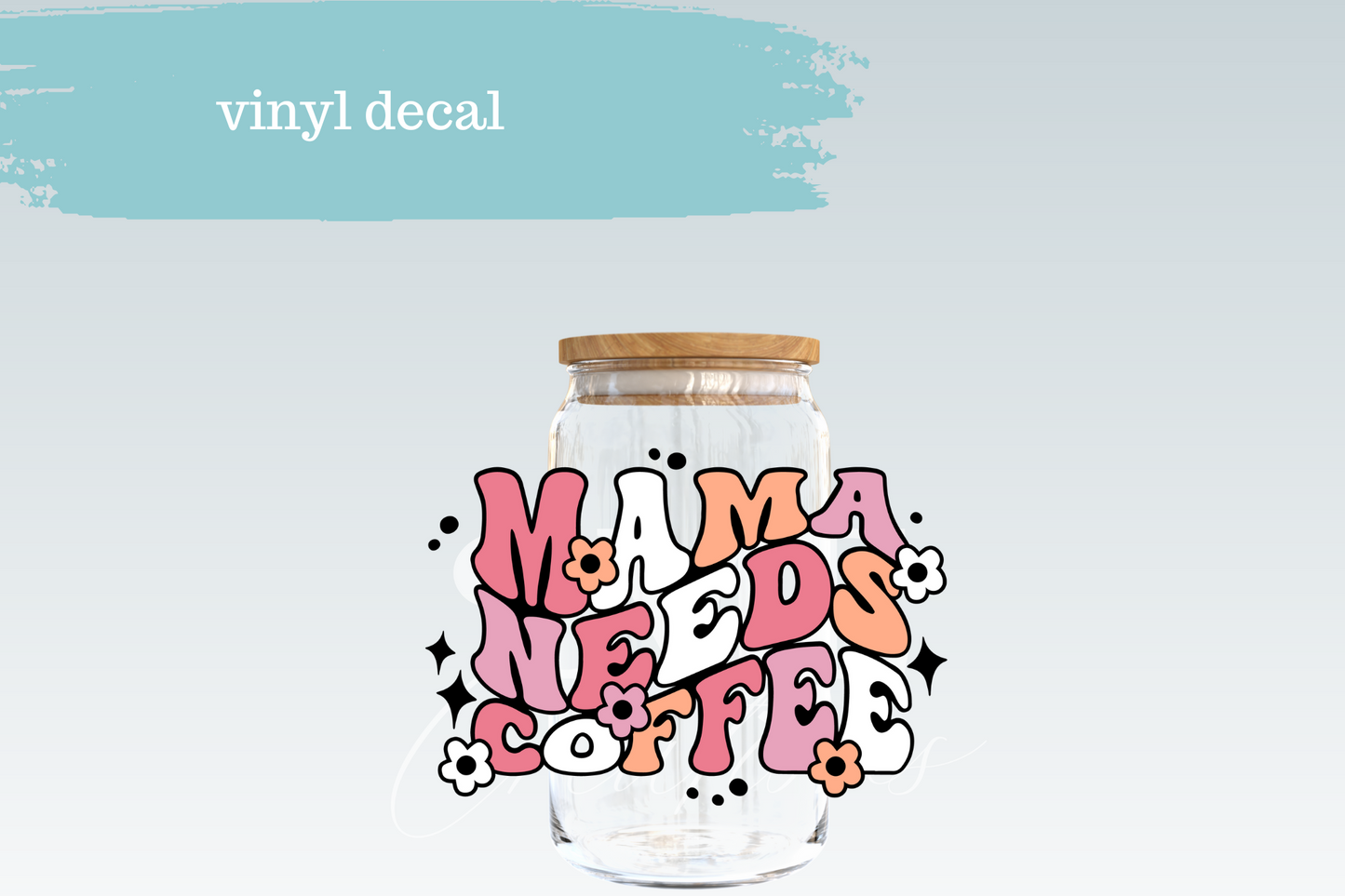 Mama Needs Coffee October Colors | Vinyl Decal