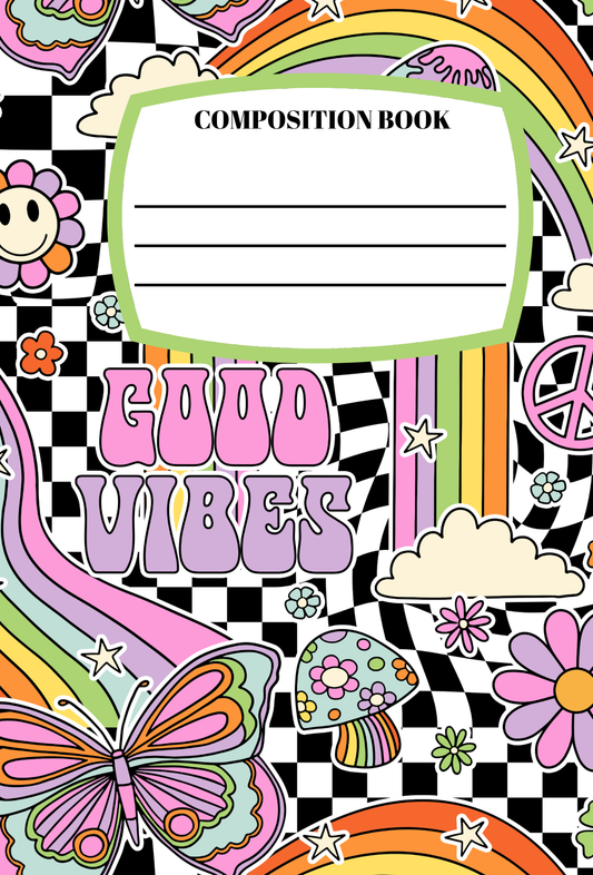 Good Vibes Checkered Notebook | Print
