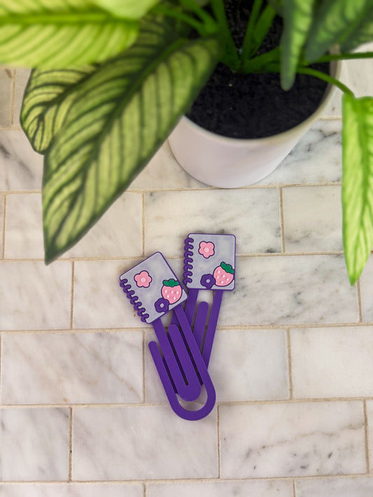 Mini Notebook Paper Clip Bookmark  | 3D Printed