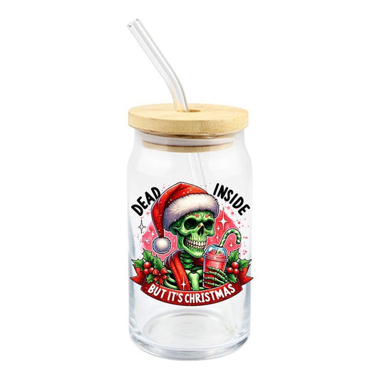 Dead Inside But It's Christmas | UVDTF Decal | 4 inches