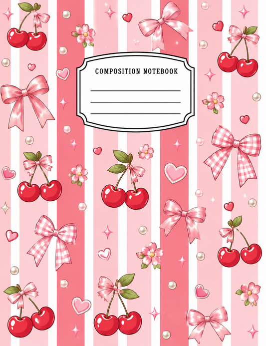 Cherries & Bows | Notebook or Print