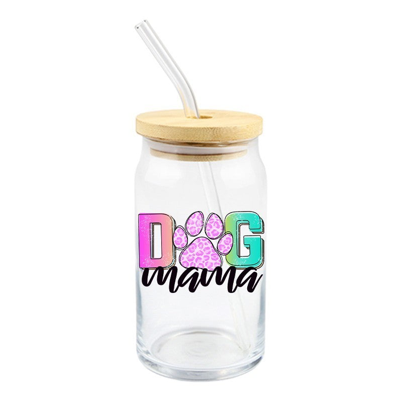 Dog Mama Pink/Mint | UVDTF Decal | 5 Inches Wide