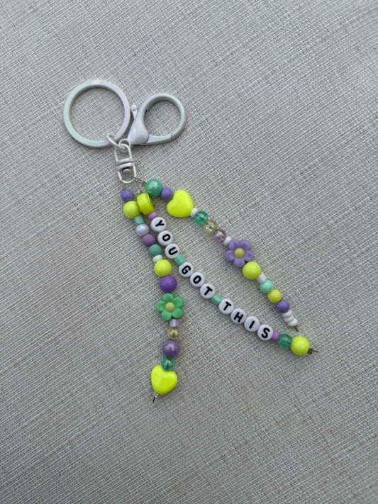 You Got This  | Handmade Beaded Bag Charm