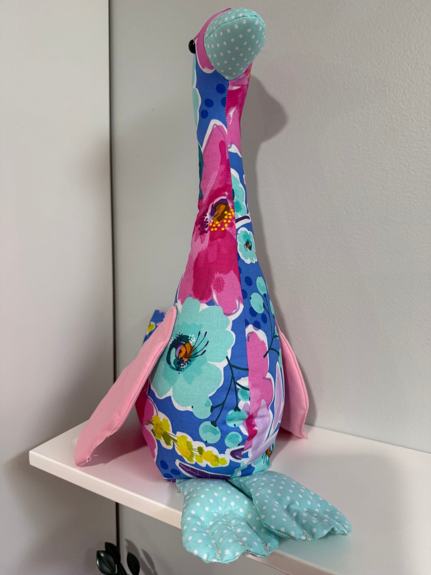 Floral 16" Hand Sewn Goose