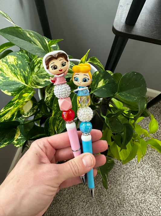 Winter Princess Themed Beaded Pen