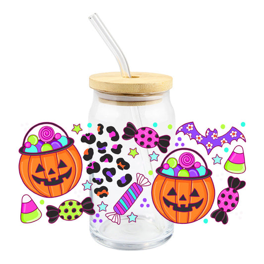 Pumpkin Leopard Halloween | UVDTF Cup Wrap