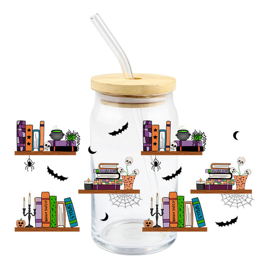 Spooky Book Shelf | UVDTF Cup Wrap