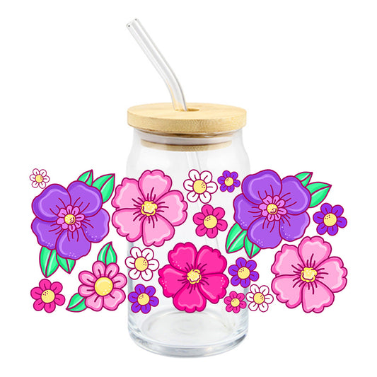 Purple & Pink Flowers | UVDTF Cup Wrap
