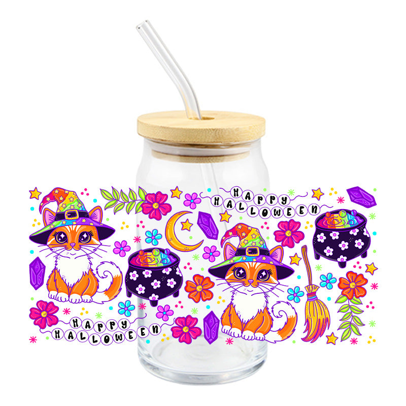 Happy Halloween Witch Cat | UVDTF Cup Wrap