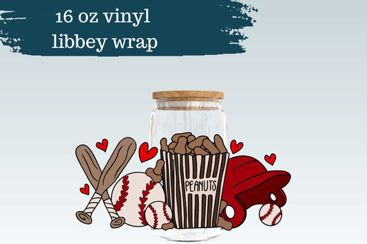 Hey Batter Batter | 16 oz Can Glass Vinyl Wrap