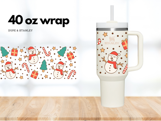 Retro Snowman | 40 oz Wrap | Vinyl Only